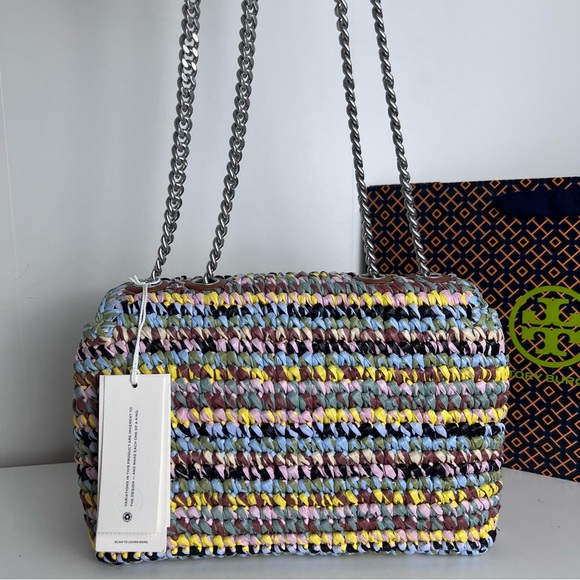 NWT Tory Burch Willa Raffia Small Shoulder Bag - Picture 5 of 16